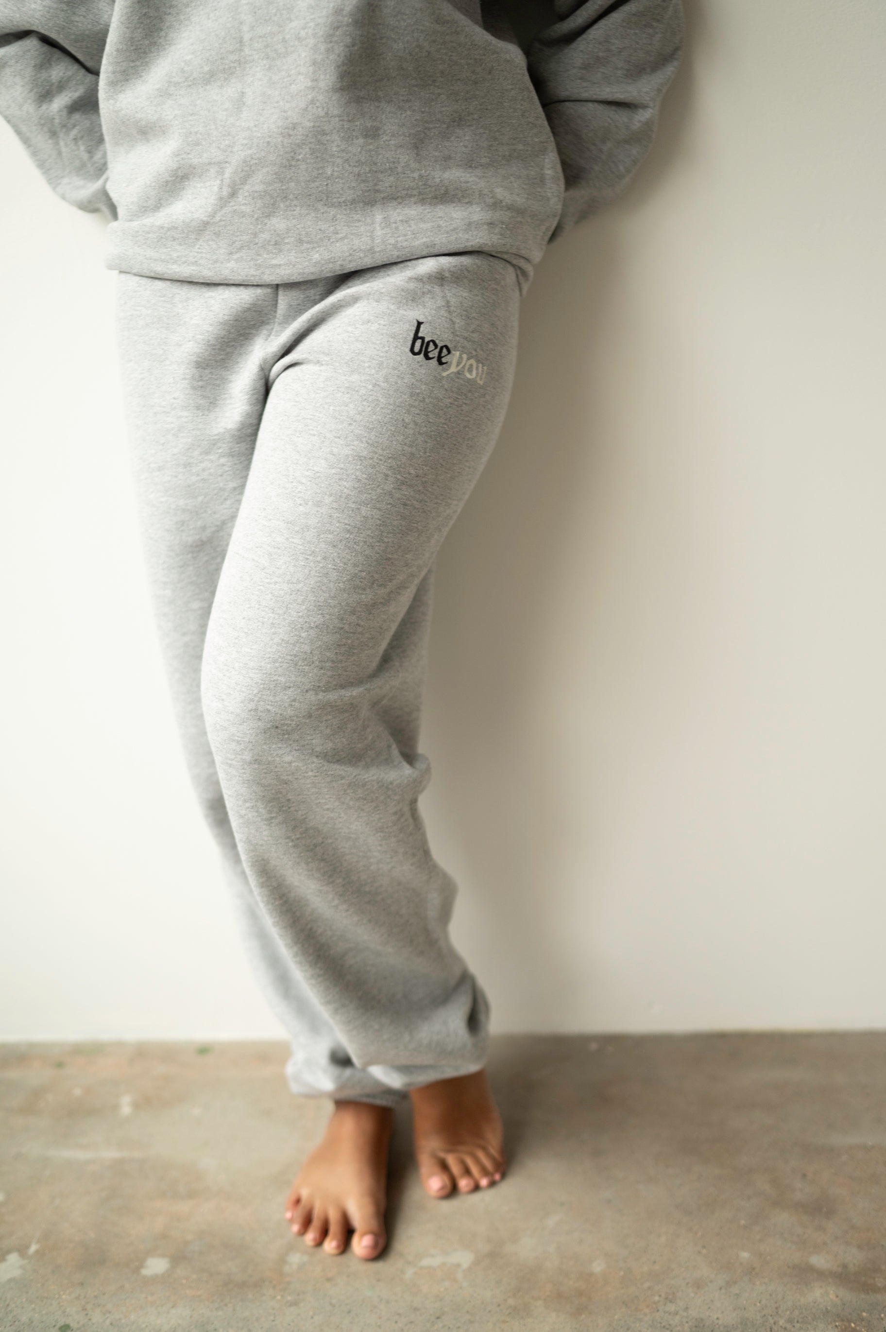 Grey Graphic Sweat Pants – ShopBeautyDisclaimer - Main Image